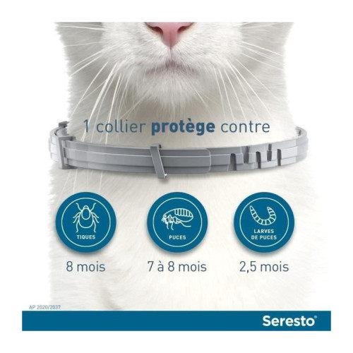 ELANCO SERESTO Collier Antiparasitaire 2 Chats - Puces Tiques