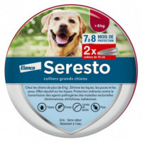 ELANCO SERESTO Collier Antiparasitaire 2 Colliers Chiens 8kg+ Puces