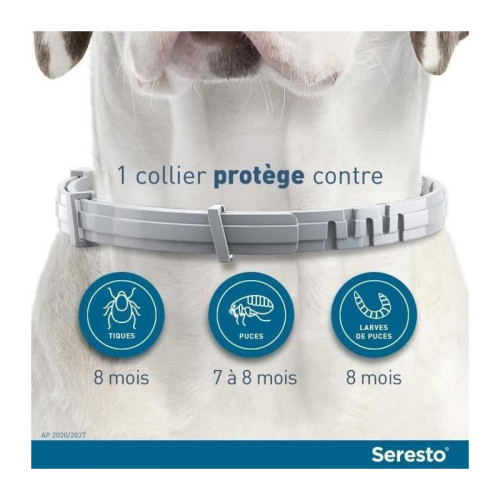 ELANCO SERESTO Collier Antiparasitaire 2 Colliers Chiens 8kg+ Puces