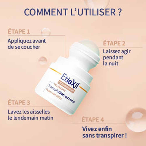 Etiaxil Roll-On Transpiration Forte 15ml - Confort+ Peaux Sensibles