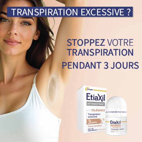 Etiaxil Roll-On Transpiration Forte 15ml - Confort+ Peaux Sensibles