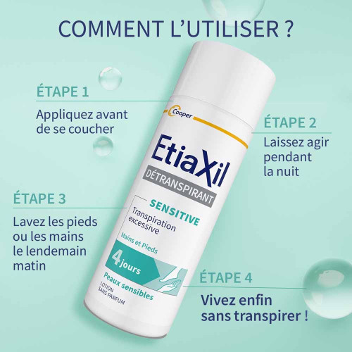 Etiaxil Pieds Sensibles 100ml - Contrôle Transpiration