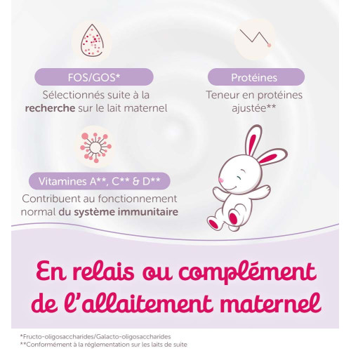 GUIGOZ Evolia Lait 2ème Âge 800g - Croissance Bébé 6 mois+