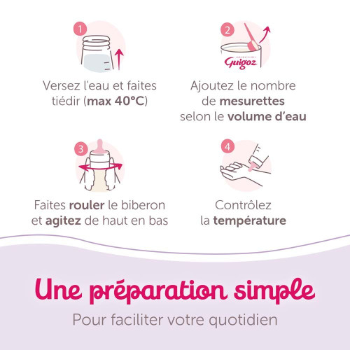 GUIGOZ Evolia Lait 2ème Âge 800g - Croissance Bébé 6 mois+