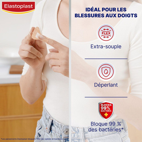Elastoplast Pansement Mains 20 pièces - Protection Waterproof