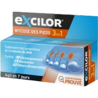 Excilor Mycose Pieds 3en1 15ml - Agit en 7 jours, Apaise, Anti-Odeur