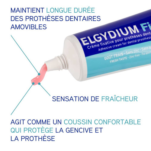 ELGYDIUM Fix Crème Prothèse Dentaire 45g Extra Forte