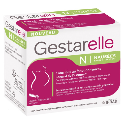 IPRAD Gestarelle Nausées Grossesse 15 Sticks - Soulage avec Gingembre