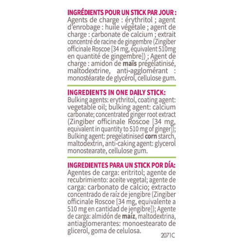 IPRAD Gestarelle Nausées Grossesse 15 Sticks - Soulage avec Gingembre