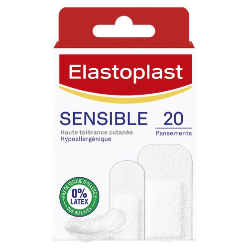 Elastoplast Sensitive 20 Pansements - Doux et Hypoallergénique