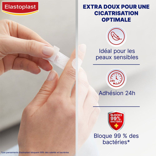 Elastoplast Sensitive 20 Pansements - Doux et Hypoallergénique