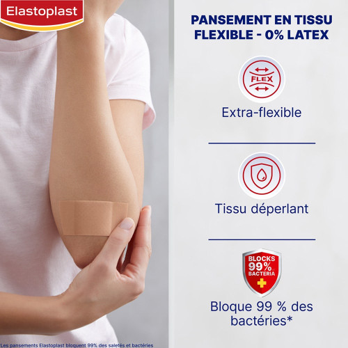Elastoplast Pansement Flexible 10x6cm - Protection Blessures