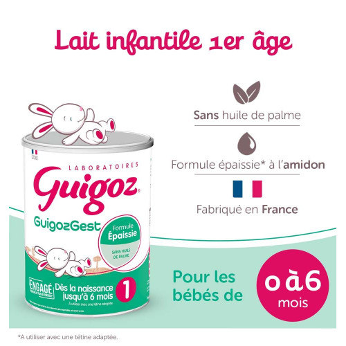GuigozGest Formule Epaissie lait en poudre 1er âge