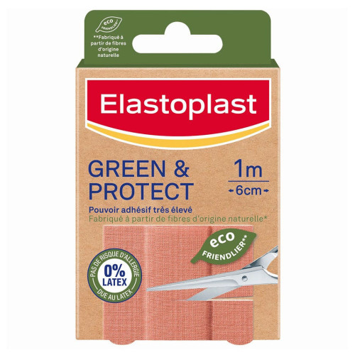 Elastoplast Green Protect Pansement 10 Bandes 1m x 6cm
