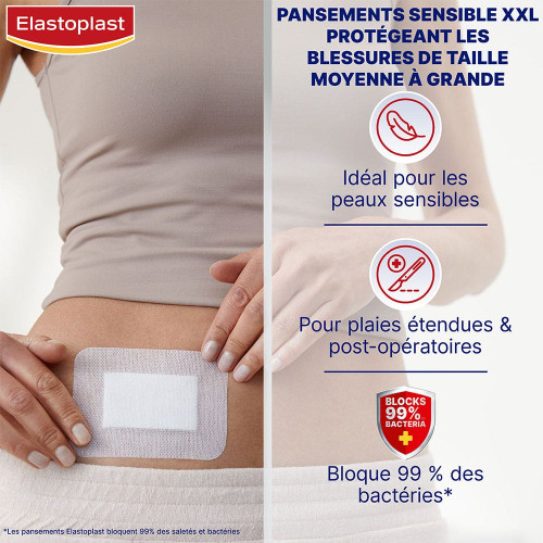 Elastoplast Pansement Sensible XXL - Protection Douce 5pcs