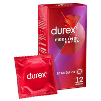 Durex Feeling Extra 12 Préservatifs Extra Fins Lubrifiés