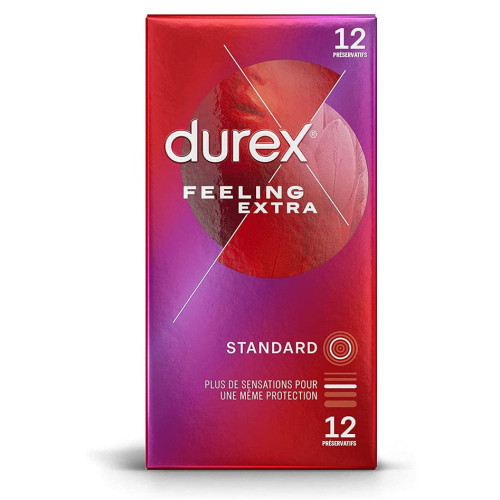 Durex Feeling Extra 12 Préservatifs Extra Fins Lubrifiés