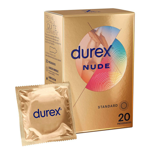 Durex Nude Ultra Fins 20 Unités - Sensation Peau à Peau