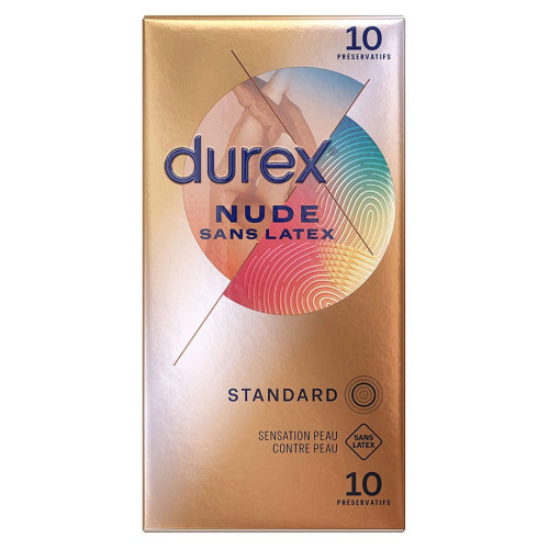 Durex Sensation Peau Contre Peau x10 - Sans Latex, Extra Lubrifiés