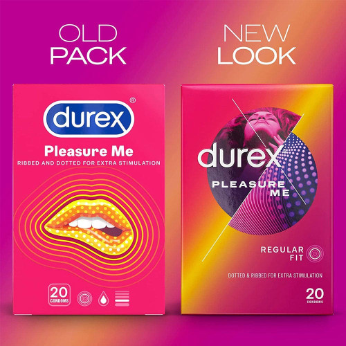 Durex Pleasure Me 20 Unités - Préservatifs Perlés Plaisir Décuplé