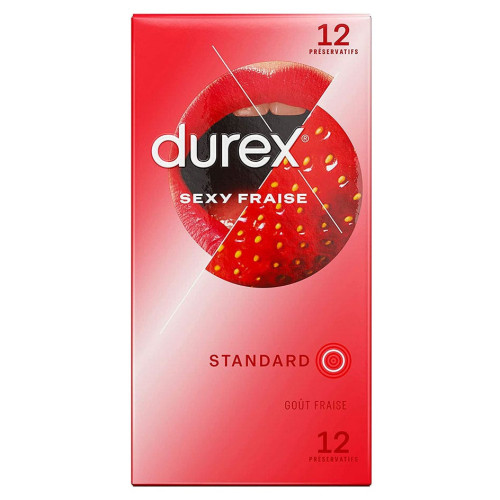 Durex Sexy Fraise 12 Préservatifs - Confort et Protection