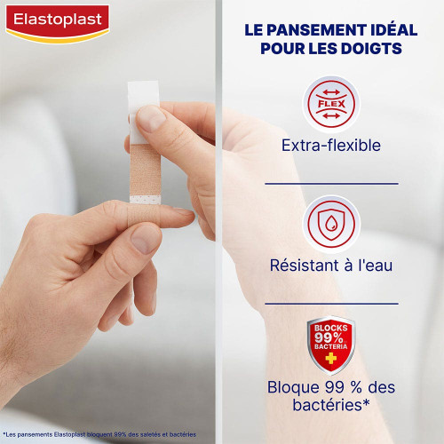 Elastoplast Pansements Doigts x16 - Protection Eau et Bactéries