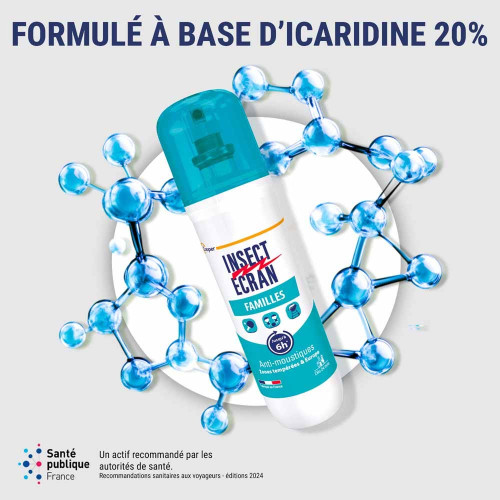 Insect Ecran Familles 2x100ml - Protection Moustiques Tiques Puces