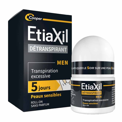 ETIAXIL MEN Détranspirant 30ml - Bloque Transpiration, Peaux Sensibles