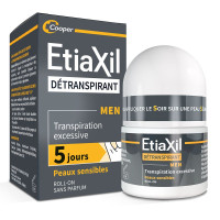 ETIAXIL MEN 15ml - Anti-transpirant efficace 5 jours, Peaux sensibles