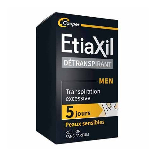ETIAXIL MEN 15ml - Anti-transpirant efficace 5 jours, Peaux sensibles