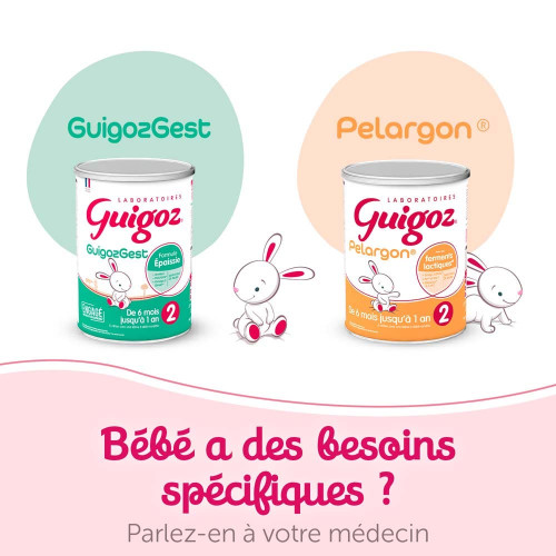 GUIGOZ Optipro 2 Lait Bébé Poudre 2ème Âge 1 Boite Parapharmacie