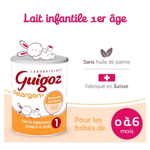 GUIGOZ Pelargon Lait 1er Âge 780g - Alimentation Bébé Oméga 3