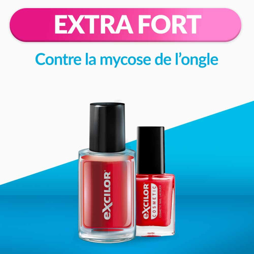 Traitement mycose de l'ongle forte rouge corail 30 ml