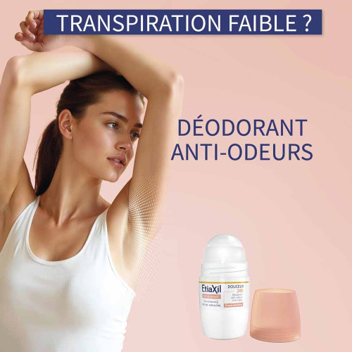 Etiaxil Déodorant Douceur 48H Roll-On Lot de 2 x 50 ml