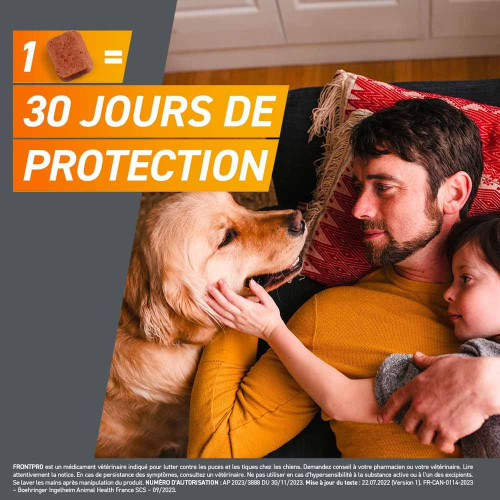 Frontpro Comprimés Antiparasitaire 25-50 Kg, 3 comprimés