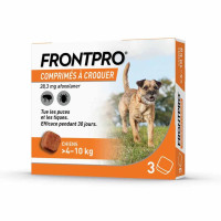 Frontpro Comprimés Antiparasitaire 4-10 Kg, 3 comprimés