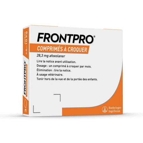 Frontpro Comprimés Antiparasitaire 4-10 Kg, 3 comprimés