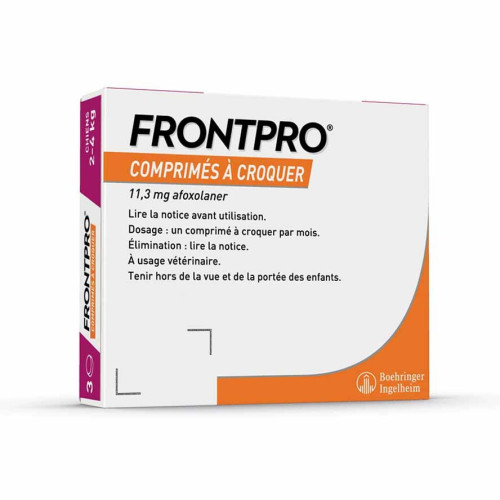 Frontpro Comprimés Antiparasitaire 2-4 Kg, 3 comprimés