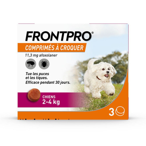Frontpro Comprimés Antiparasitaire 2-4 Kg, 3 comprimés
