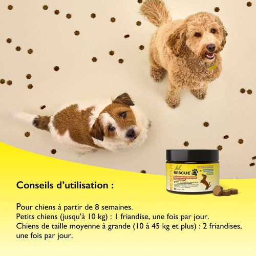 Rescue Pets Friandises relaxantes pour chiens 60 friandises