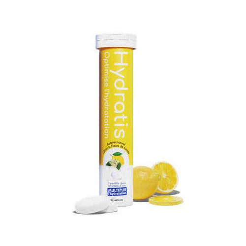 Solution d'Hydratation Citron Fleur de Sureau 20 Pastilles Effervescentes