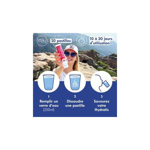 Hydratation Pêche 20 pastilles effervescentes