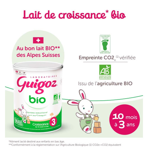 Croissance Lait 3ème âge Bio 800 g