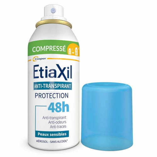 Déodorant Anti-Transpirant Protection 48H Peaux Sensibles Aérosol Compressé Lot de 2 x 100 ml