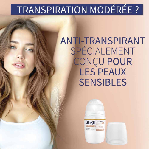 Anti-Transpirant Tolérance 48H Peaux Sensibles Roll-On 2 x 50 ml