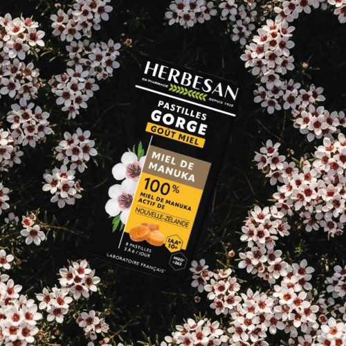 Pastilles Gorge Miel de Manuka IAA 10+ 8 pastilles