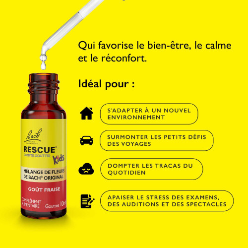 Bach Kids Compte-Gouttes Goût Fraise 10 ml