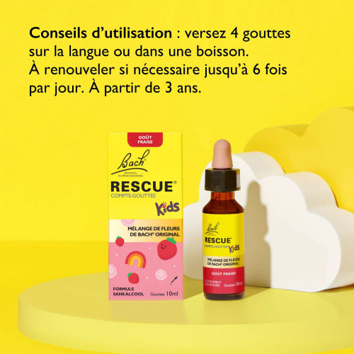 Bach Kids Compte-Gouttes Goût Fraise 10 ml