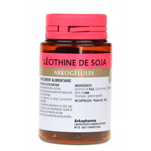 Arkopharma Arkogélules Lecithine Soja 45 gélules