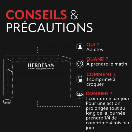 Herbesan Boost Fatigue Défense Énergie 30 comprimés Vitalité Durable